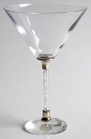 Floating Diamonds Martini Glass