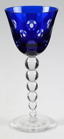 Bubbles Cobalt Blue Wine Glass