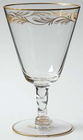 Arcadia Gold Water Goblet by Glastonbury - Lotus