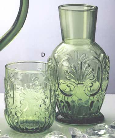Versailles Green (2 Piece) Nite Set (Carafe & Tumbler)