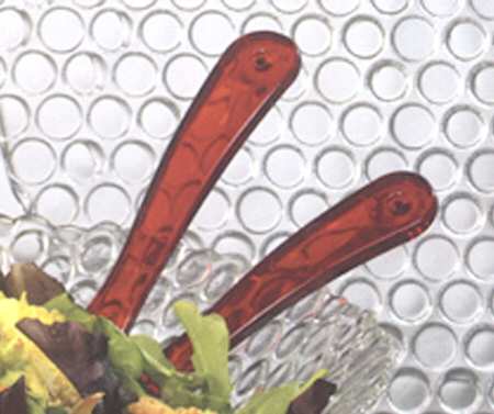 Button Plastic Salad Serving Set (Spoon & Fork)