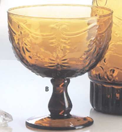 Baroque Amber Footed Dessert