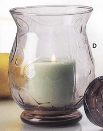 Scrolls Purple Footed Candleholder Votive