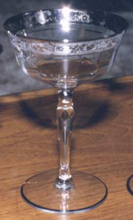 Minton (1000, Platinum Encrusted) Champagne/Tall Sherbet