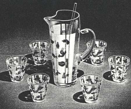 Bon Apetite White 32 Oz Martini Pitcher with Stirrer