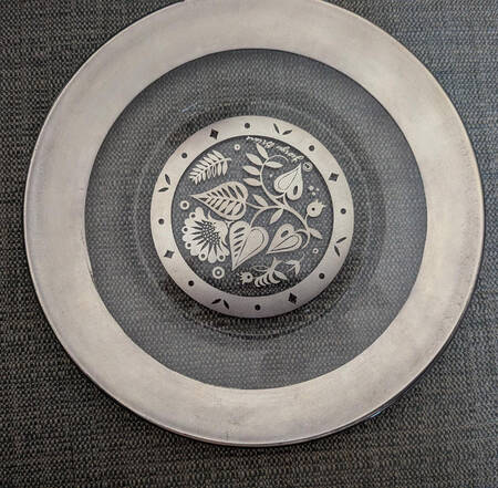 Silver Damask 7" Salad Plate