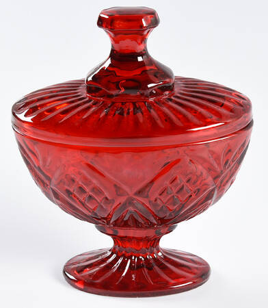 Dublin Red Sugar Bowl & Lid