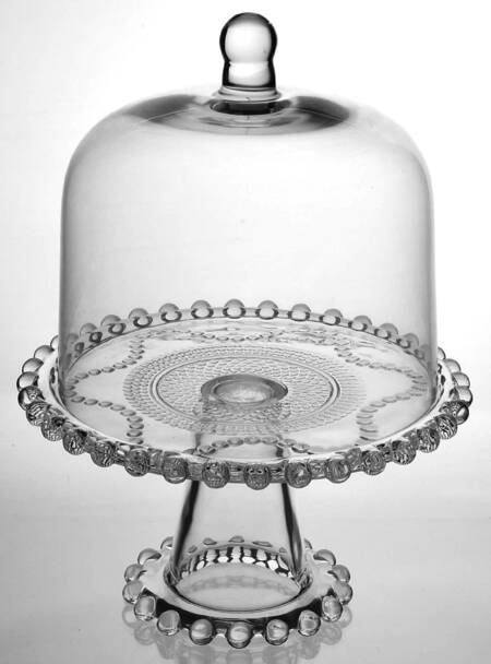 Chesterfield Cake Stand-High 8" Diameter with Dome