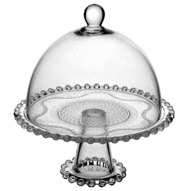 Chesterfield Cake Stand-High 10"Diameter W/Dome