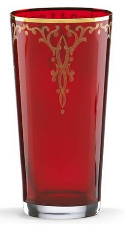 Lavish Red Highball Glass