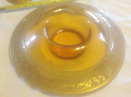 Decoration 889-Amber (Gold Encrusted) by Glastonbury - Lotus