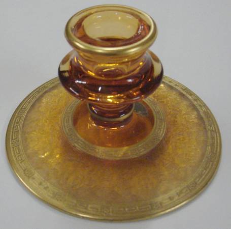 Grecian Rose Amber Single Light Candlestick