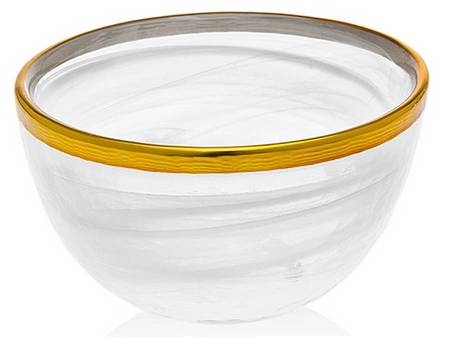 Alabaster White Gold Cereal Bowl