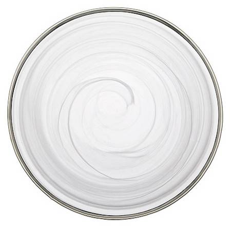 Alabaster White Silver Dinner Plate