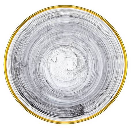 Alabaster Black Gold Service Plate