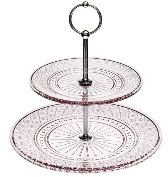 Claro Pink 2 Tier Serving Tray