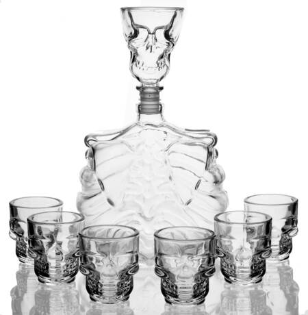 Halloween Collection (7 Piece) Whiskey Decanter & Figural Shot Glass Set (DEWSG & 6 SHFIG1)