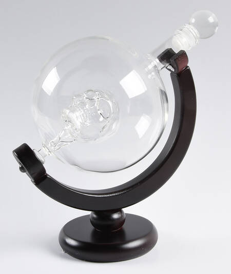 Halloween Collection Decanter Ball and Stopper W/Wood Stand