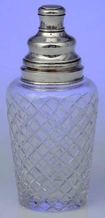 Delft Diamond Cocktail Shaker with Sterling Finial Lid