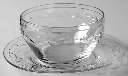 L-Rock Cut (Polished, Cut) Finger Bowl & Underplate