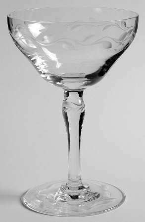 Laurel (Gray Cut)(Stem 2201) Champagne/Tall Sherbet