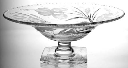Satin Iris 12" Footed Console Bowl