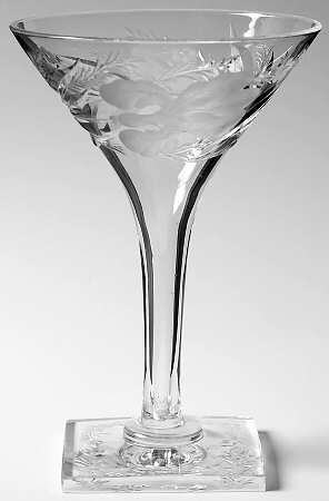 Satin Iris Tall Hollow Stem Champagne