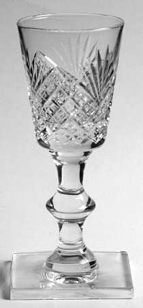 Strawberry, Diamond & Fan (#7332) Cordial Glass