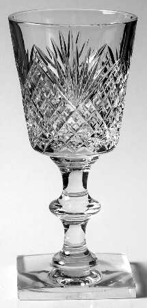 Strawberry, Diamond & Fan (#7332) Wine Glass