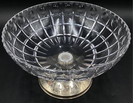 Vernay Compote with Sterling Stem and Base