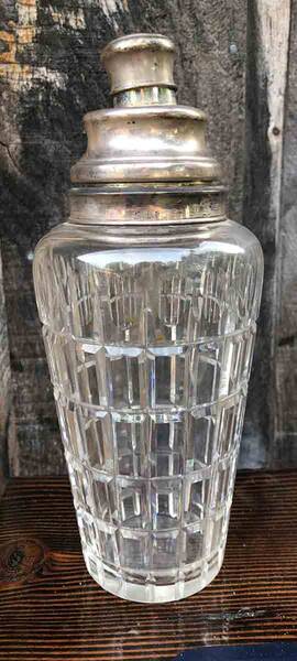 Vernay Cocktail Shaker with Sterling Finial Lid