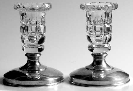 Vernay Set of 2 4" Sterling Base Candlesticks
