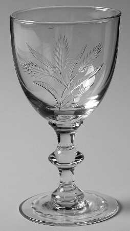 Wheat (Polished Cutting) Wine Glass