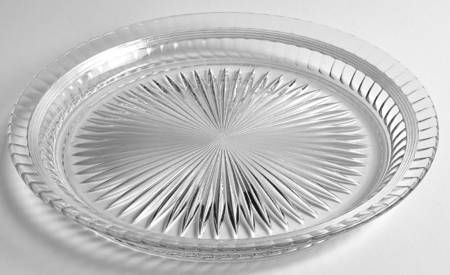 Banded Flute Clear 12" Round Tray