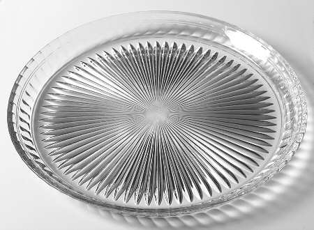 Banded Flute Clear 10" Round Tray