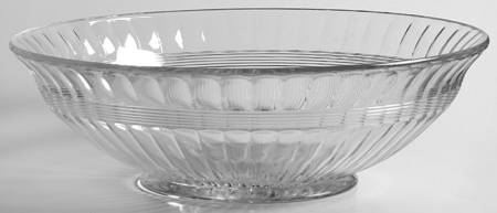 Banded Flute Clear 9" Nappy