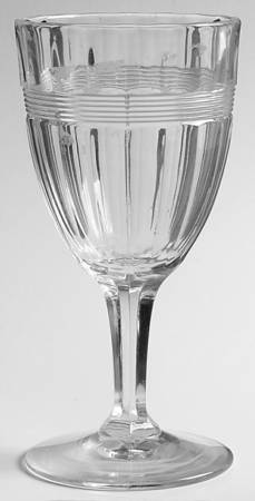 Banded Flute Clear Claret Wine