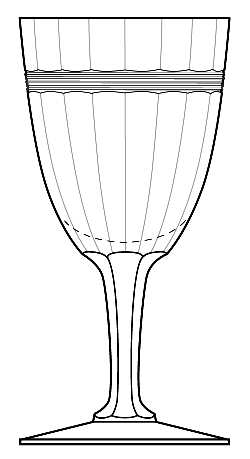 Banded Flute Clear