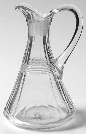 Banded Flute Clear Oil Cruet No Stopper