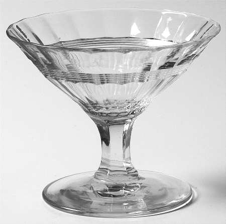 Banded Flute Clear Low Sherbet