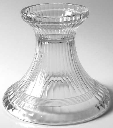 Banded Flute Clear Punch Bowl Stand