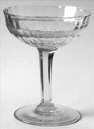 Banded Flute Clear Champagne/Tall Sherbet