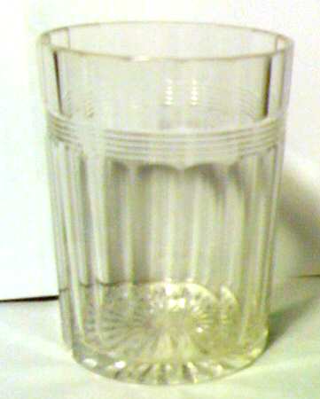 Banded Flute Clear 8 Oz Flat Tumbler
