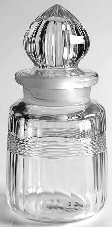 Banded Flute Clear Horseradish Jar & Lid