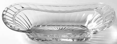 Banded Flute Clear Pickle Dish