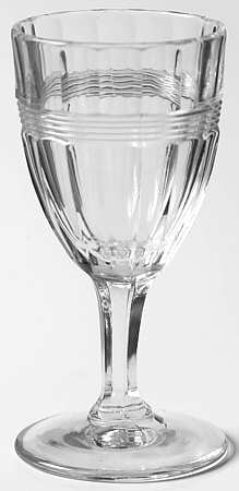 Banded Flute Clear Cordial Glass