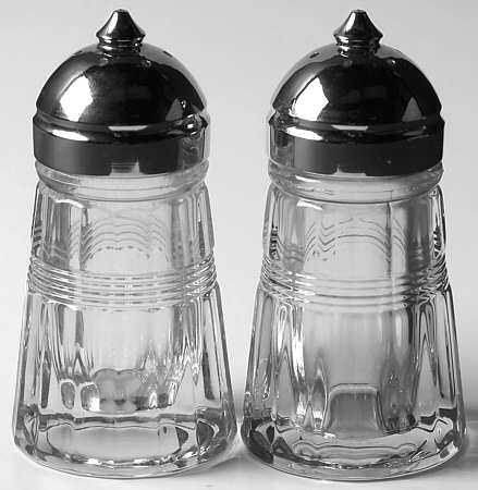 Banded Flute Clear Shaker Set w/Metal Lids