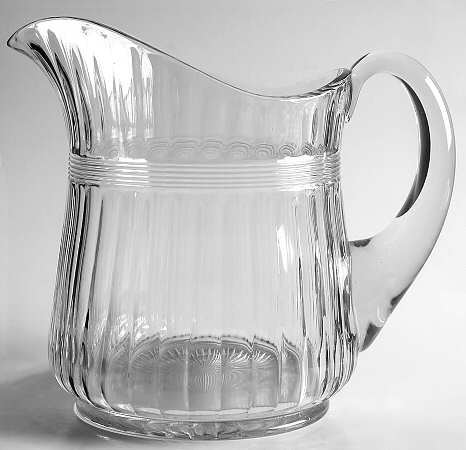 Banded Flute Clear 48 Oz Pitcher