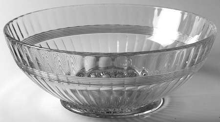 Banded Flute Clear 9" Nappy