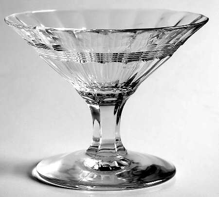 Banded Flute Clear Low Flared Sherbet